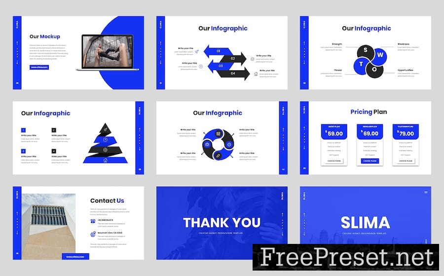 SLIMA - Creative Agency Google Slide Template 8SDMXU5