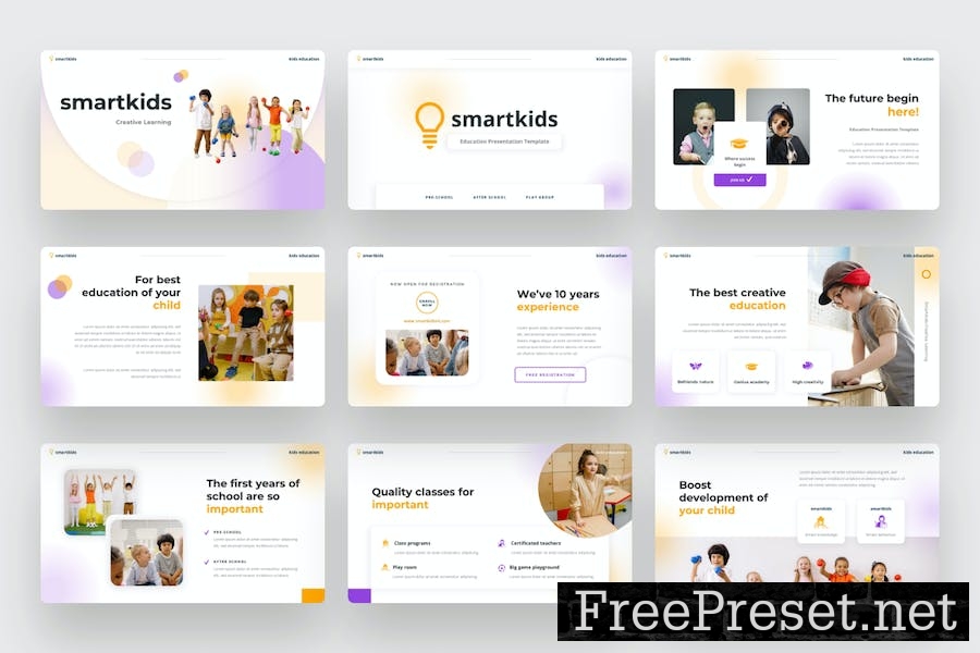 Smartkids - Kids Education Google Slides Template 6WADF2N