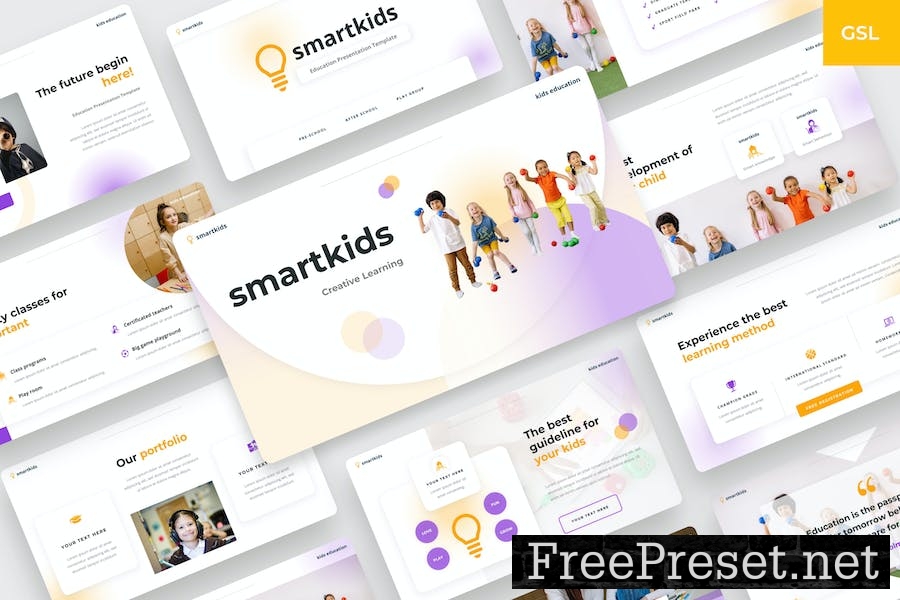 Smartkids - Kids Education Google Slides Template 6WADF2N