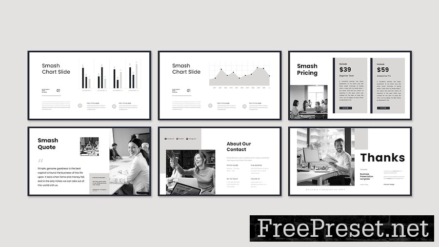 Smash Business Presentation Google Slide Template FK2VS85