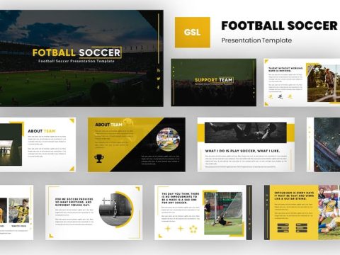 Soccer & Football Club Google Slides Template DT28UPQ