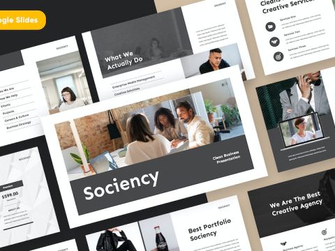 SOCIENCY - Modern Clean Google Slides