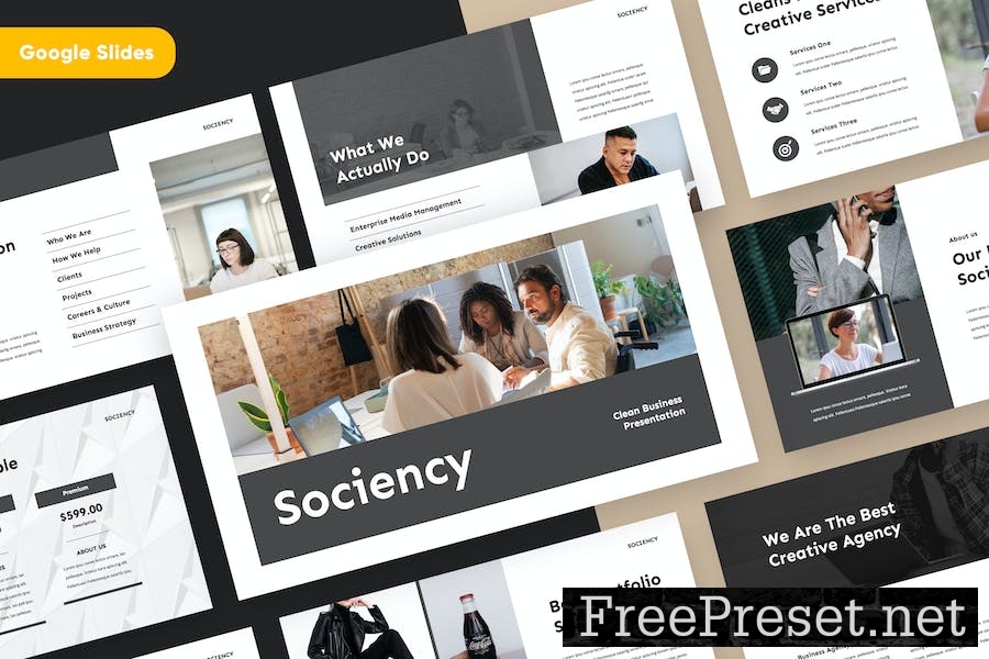 SOCIENCY - Modern Clean Google Slides