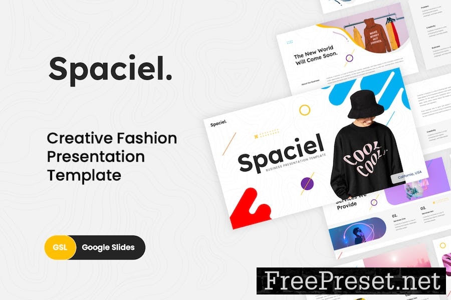 Spaciel - Creative Pitch Deck Google Slides Templa TKLM7N8