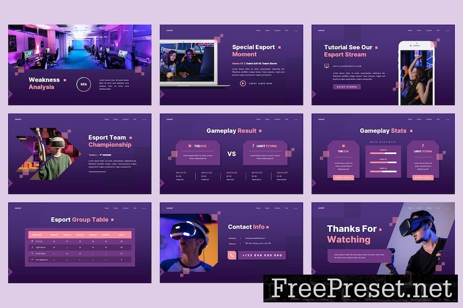 Sparkz - Esport & Gaming Google Slides Template 5RKDETK