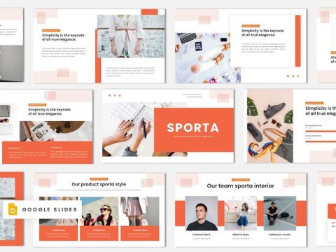 Sporta - Fashion Google Slides Template 7XGA29T