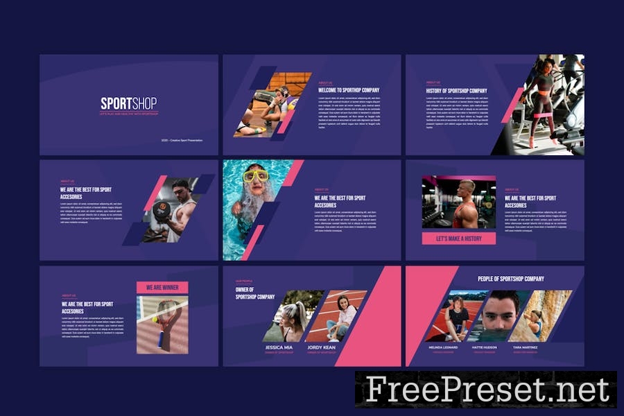 Sportshop - Sport Product Google Slides Template 6GFGZNJ