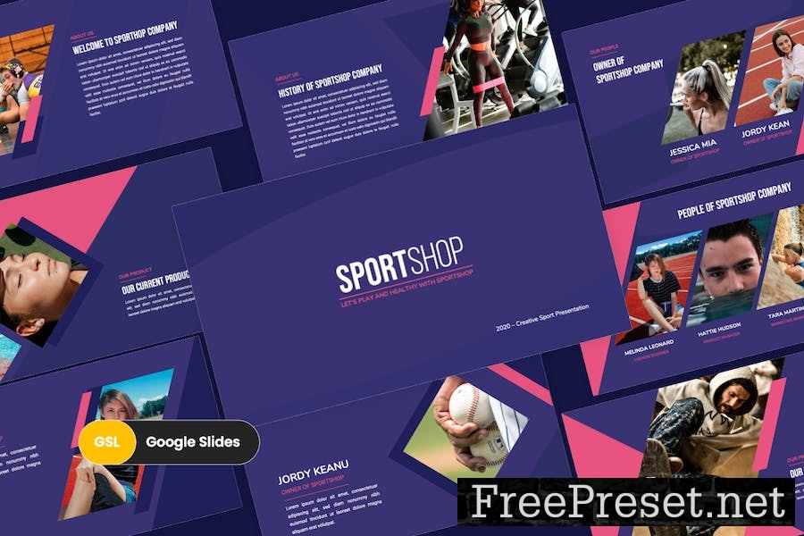 Sportshop - Sport Product Google Slides Template 6GFGZNJ