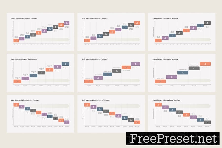 Stair Diagram Templates for Google Slides 84JJBKF