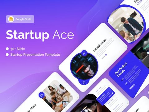 Startup Ace Blue Corporate StartUp Google Slides PRPUHN8