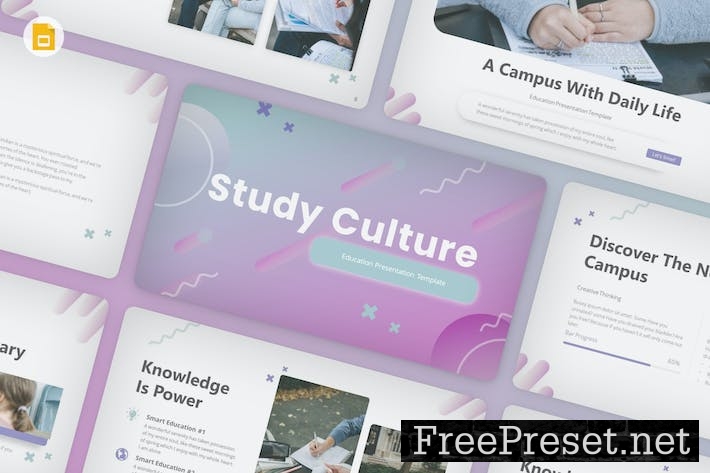 StudyCulture Purple Modern Education Google Slides ZPUACNE