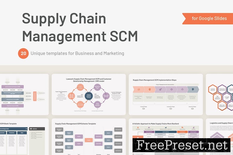 Supply Chain Management SCM for Google Slides F7MP37M