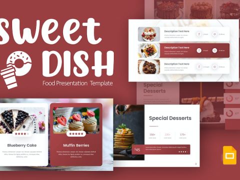 Sweet Dish Maroon Modern Food Google Slides S8BP56K