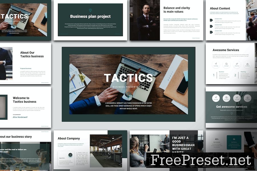 Tactics - Business Presentation Google Slide NU8E8M3