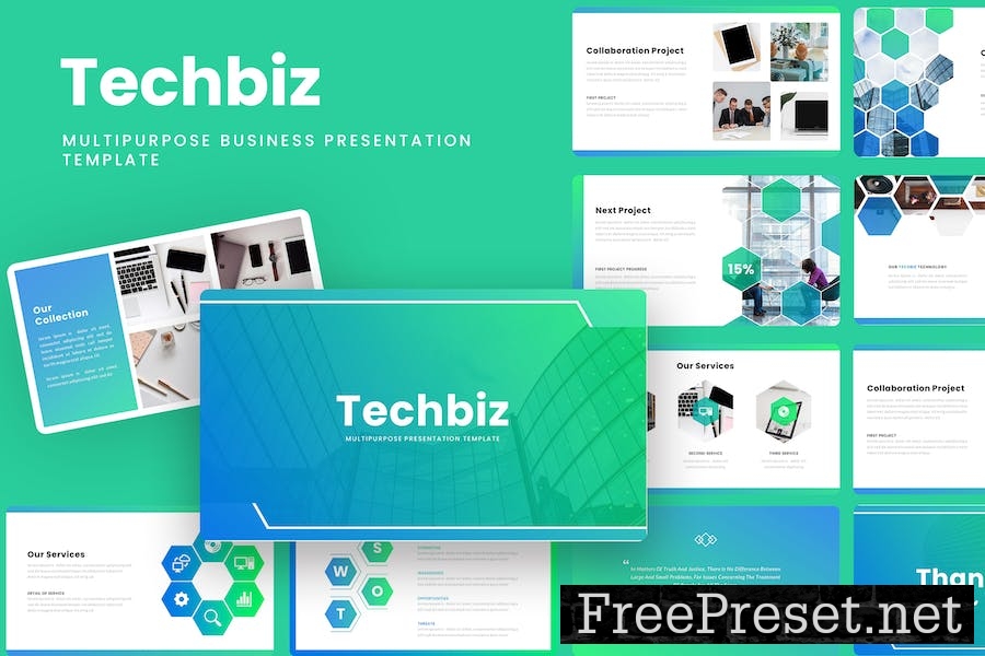 Techbiz - Multipurpose Business Google Slides CSZB7WD