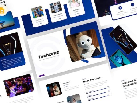 Techzone - Technology Google Slides Template BVENY4S