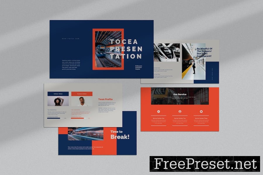 Tocea : Train Station Google Slides Template G96DNGB