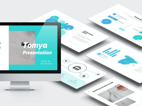 Tomya : Creative Sky Blue Google Slides MYCJ58V