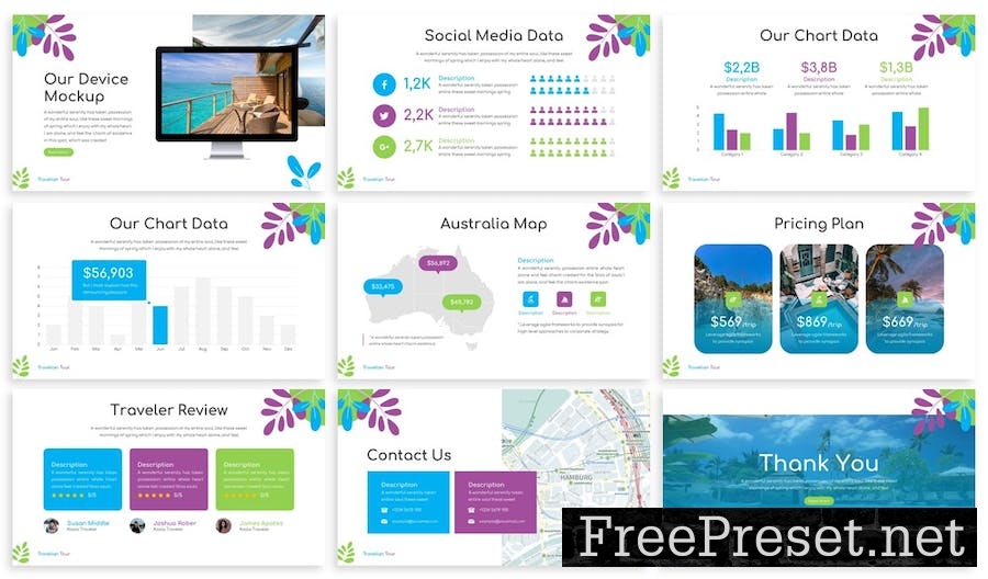 Travelian - Travel Agency Google Slide Template M8X48R4