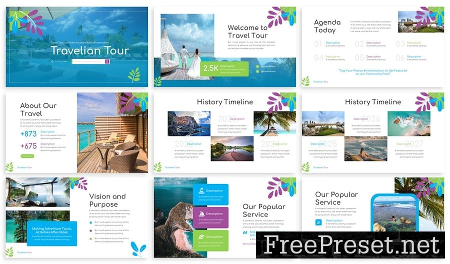 Travelian - Travel Agency Google Slide Template M8X48R4