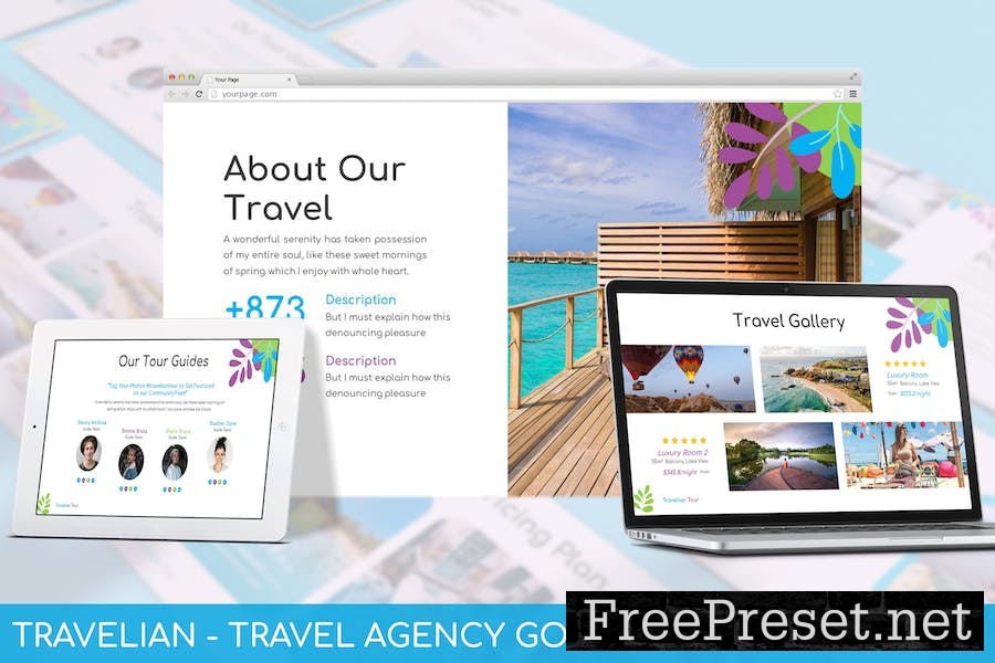 Travelian - Travel Agency Google Slide Template M8X48R4