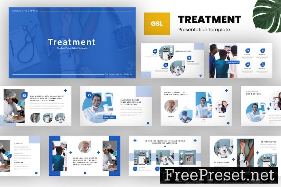 Treatment Medical Google Slides Template SSYWR9X