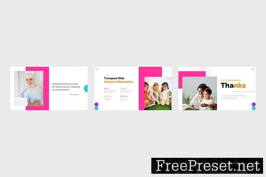 Tunepost - Kids Education Google Slides Template KDNHTSS