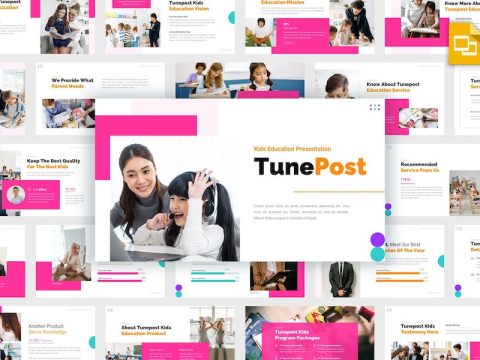 Tunepost - Kids Education Google Slides Template KDNHTSS