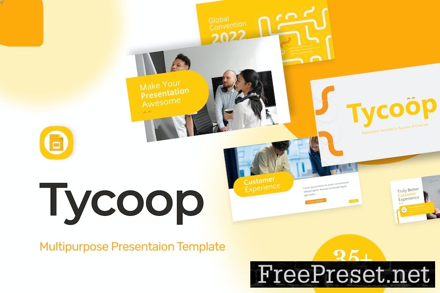 Tycoop Creative Business Google Slides Template UWH2WDF