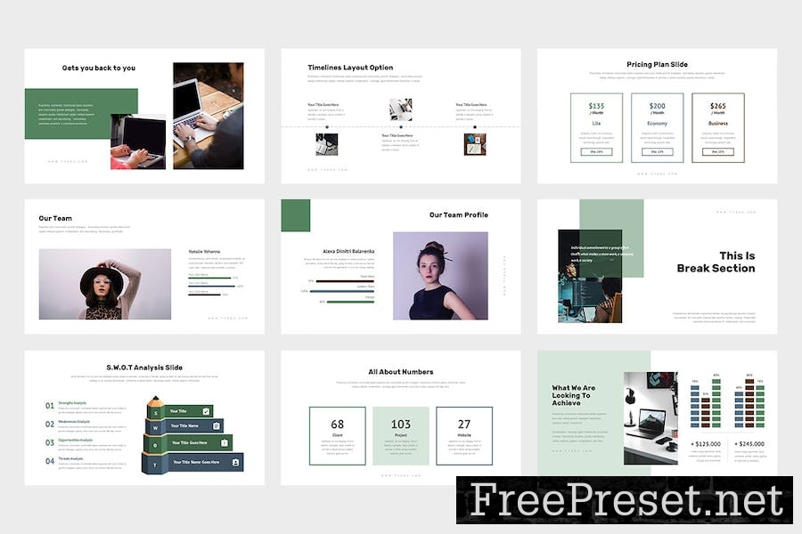 Tygea : Pitch Deck Business Google Slides Template V32QTK2