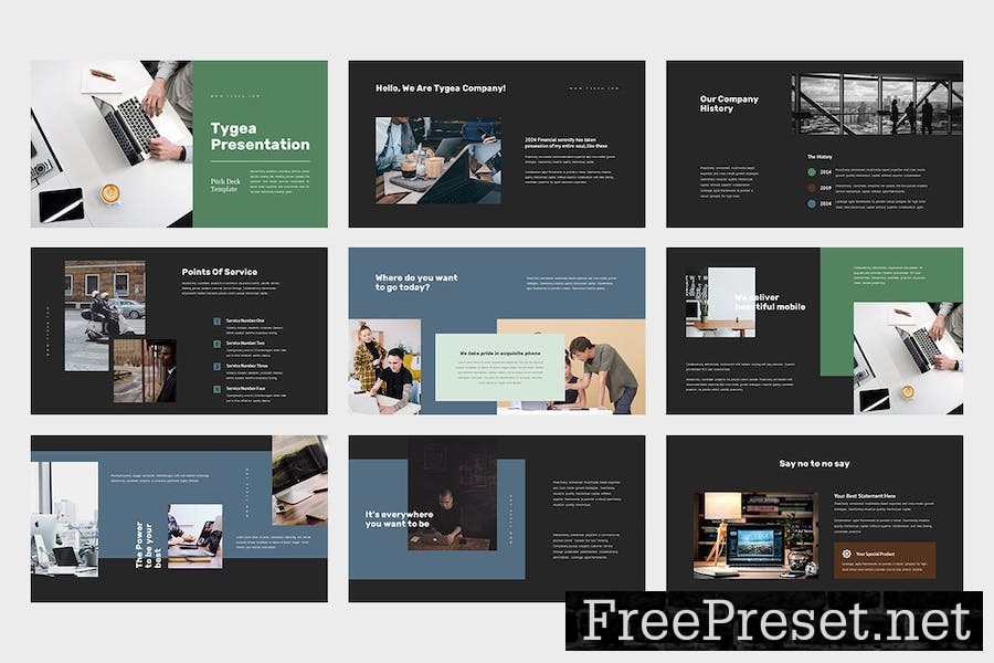 Tygea : Pitch Deck Business Google Slides Template V32QTK2