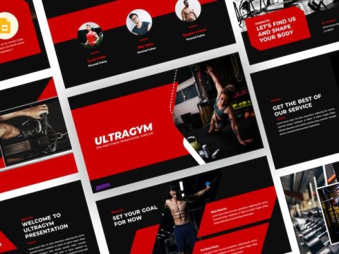 Ultragym - Gym Google Slides Template UAP83BK