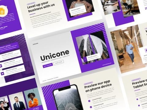 Unicone - Marketing Google Slides Template 3LGXT2C