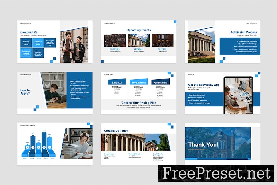 University Slides Presentation Template WA8KVK4