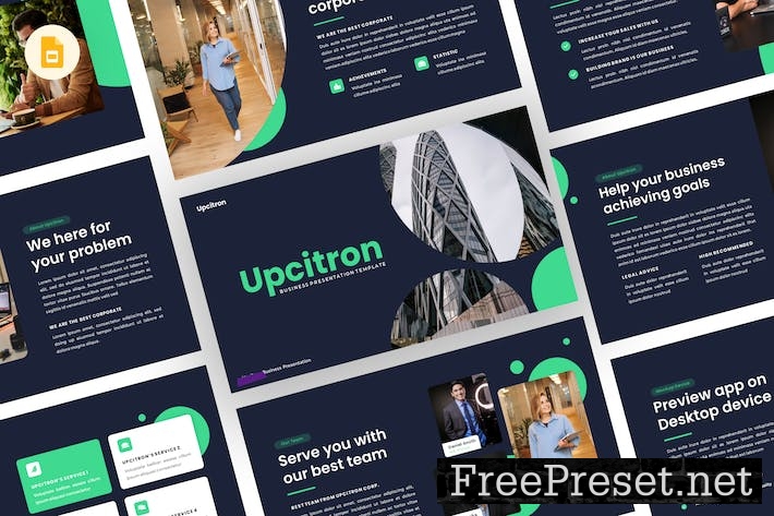 Upcitron - Business Google Slides Template P22FUEN