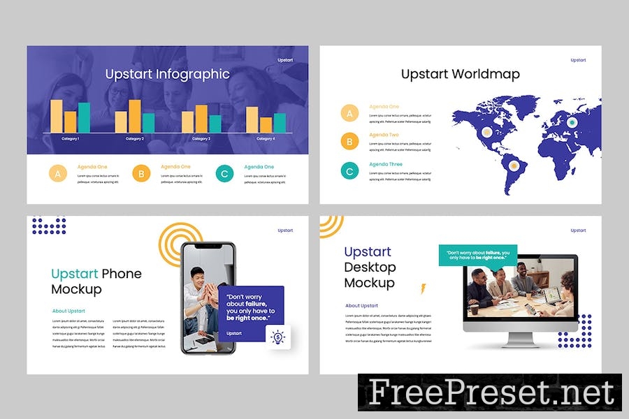 UPSTART - Business Modern Google Slides Template VWDZ55C