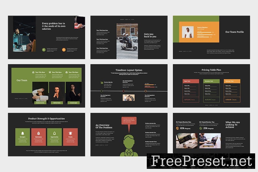 Uwola : Pitch Deck Business Google Slides Template 58HN9ZE