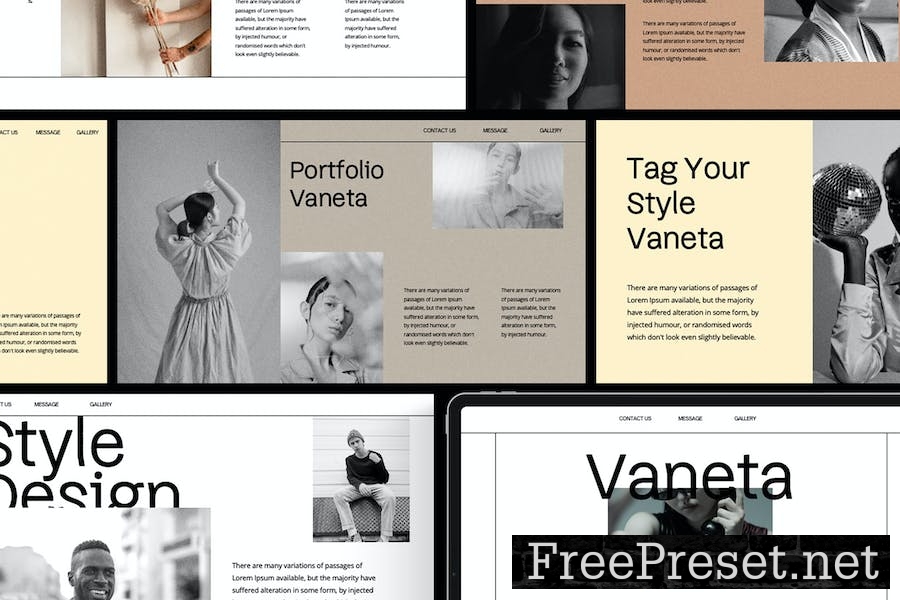 Vaneta - Google Slide Presentation Template KFCFJ6B