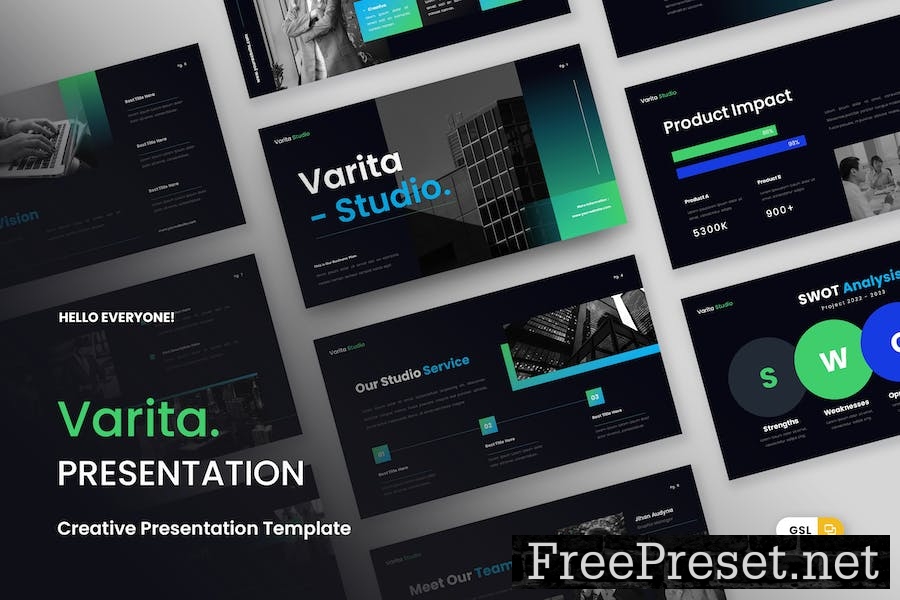 Varita Studio - Creative Google Slide Template Y5XHGPY