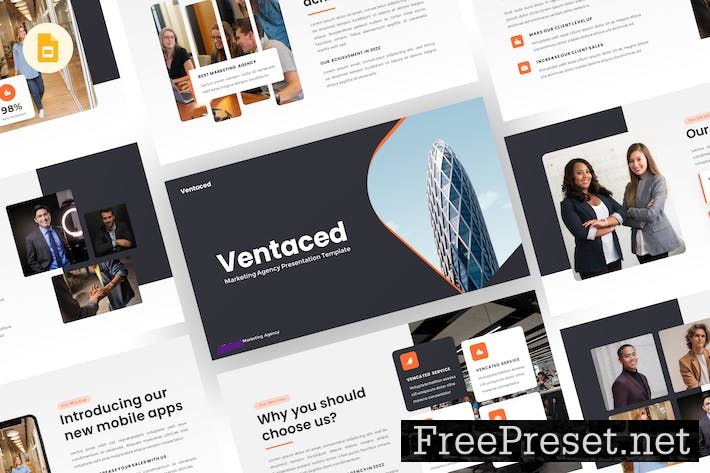 Ventaced - Marketing Google Slides Template 9TS8HQG