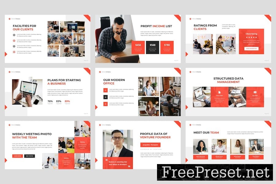 Venture - Business & Startup Google Slide Template 39RKBTD