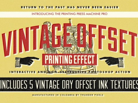 Vintage Offset Printing Effects Kit