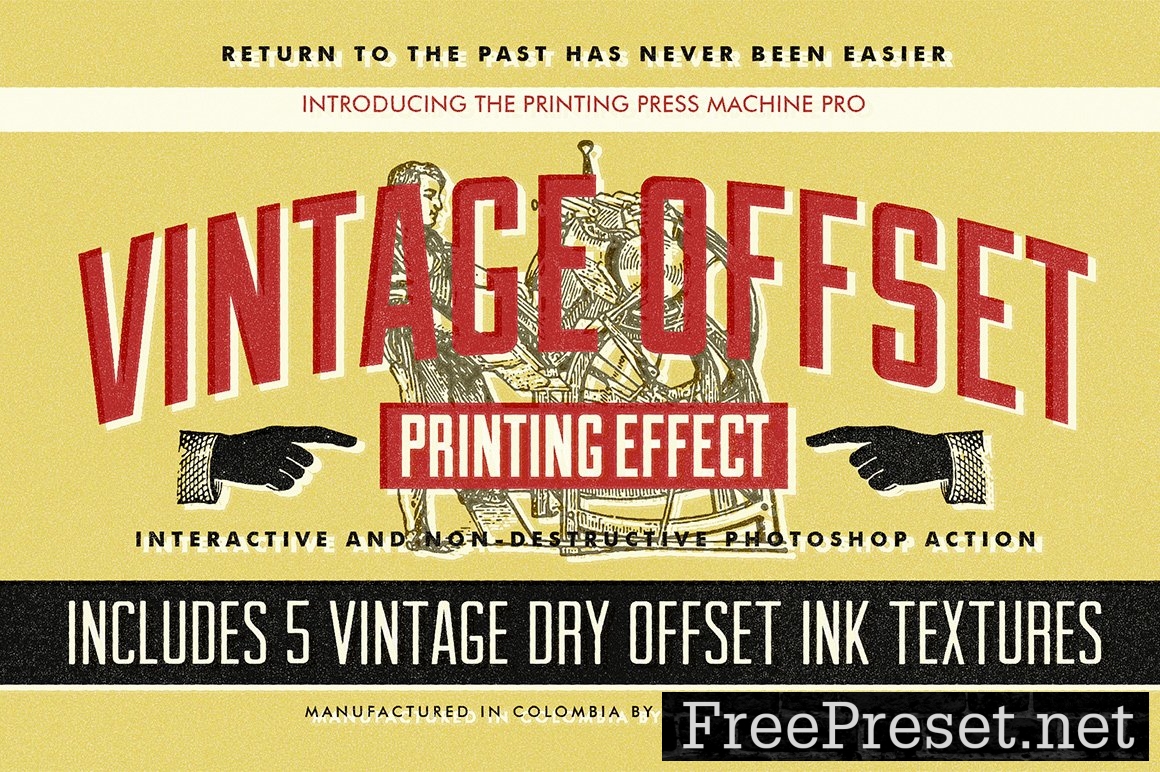 Vintage Offset Printing Effects Kit