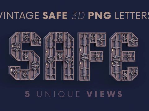 Vintage Safe - 3D Lettering 10300091