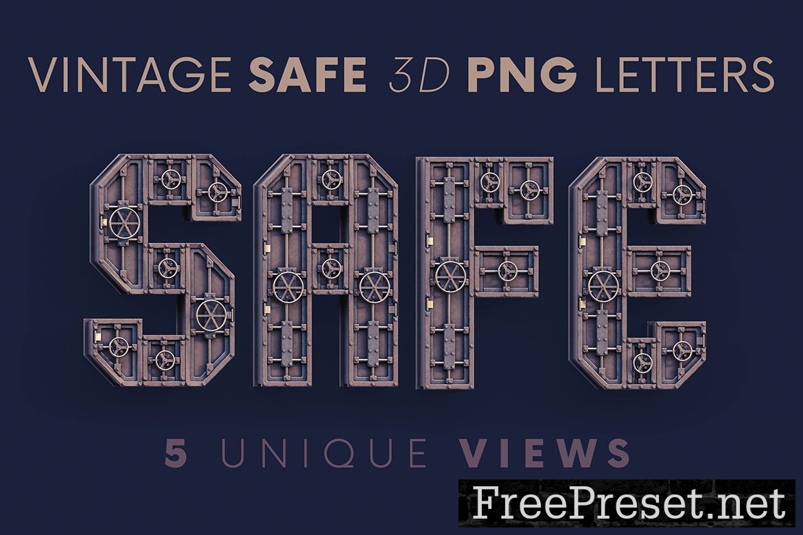 Vintage Safe - 3D Lettering 10300091