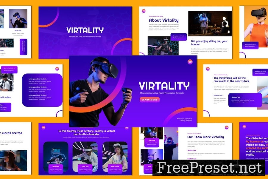 Virtality - Virtual Reality Google Slides Template HHTGRYW