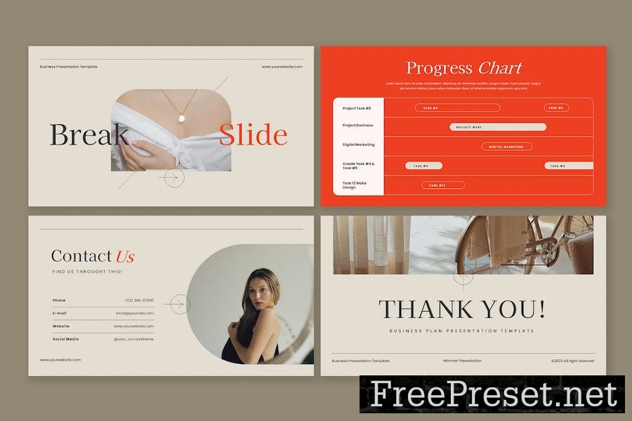 Vivrecasy - Business Plan Google Slide Template K3623RL