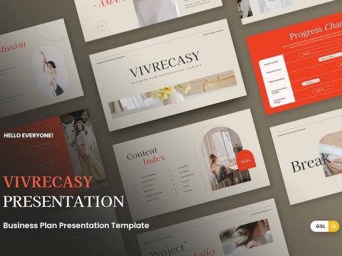 Vivrecasy - Business Plan Google Slide Template K3623RL