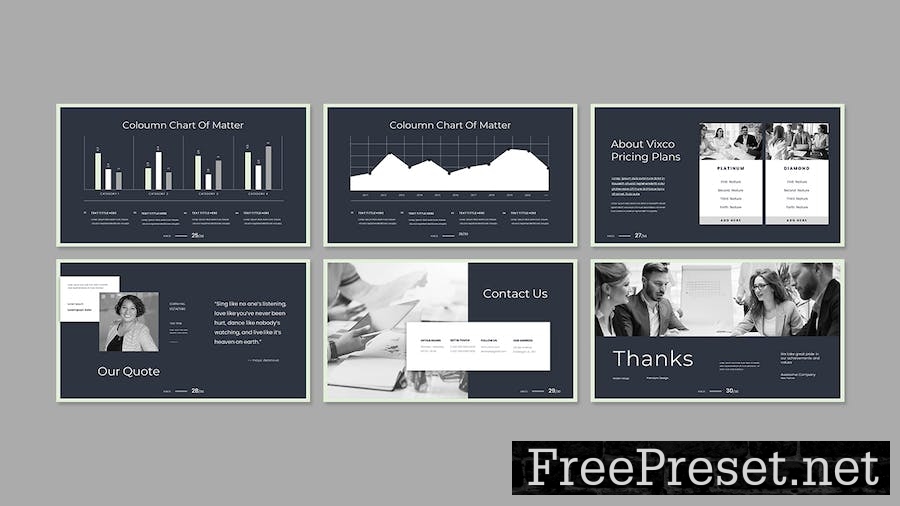 Vixco Business Presentation Google Slide Template HHNGEBR