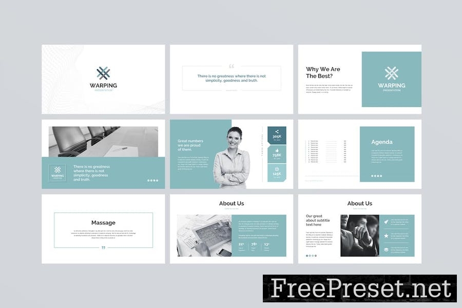 Warping Google Slides Presentation Template M4D8W6Y